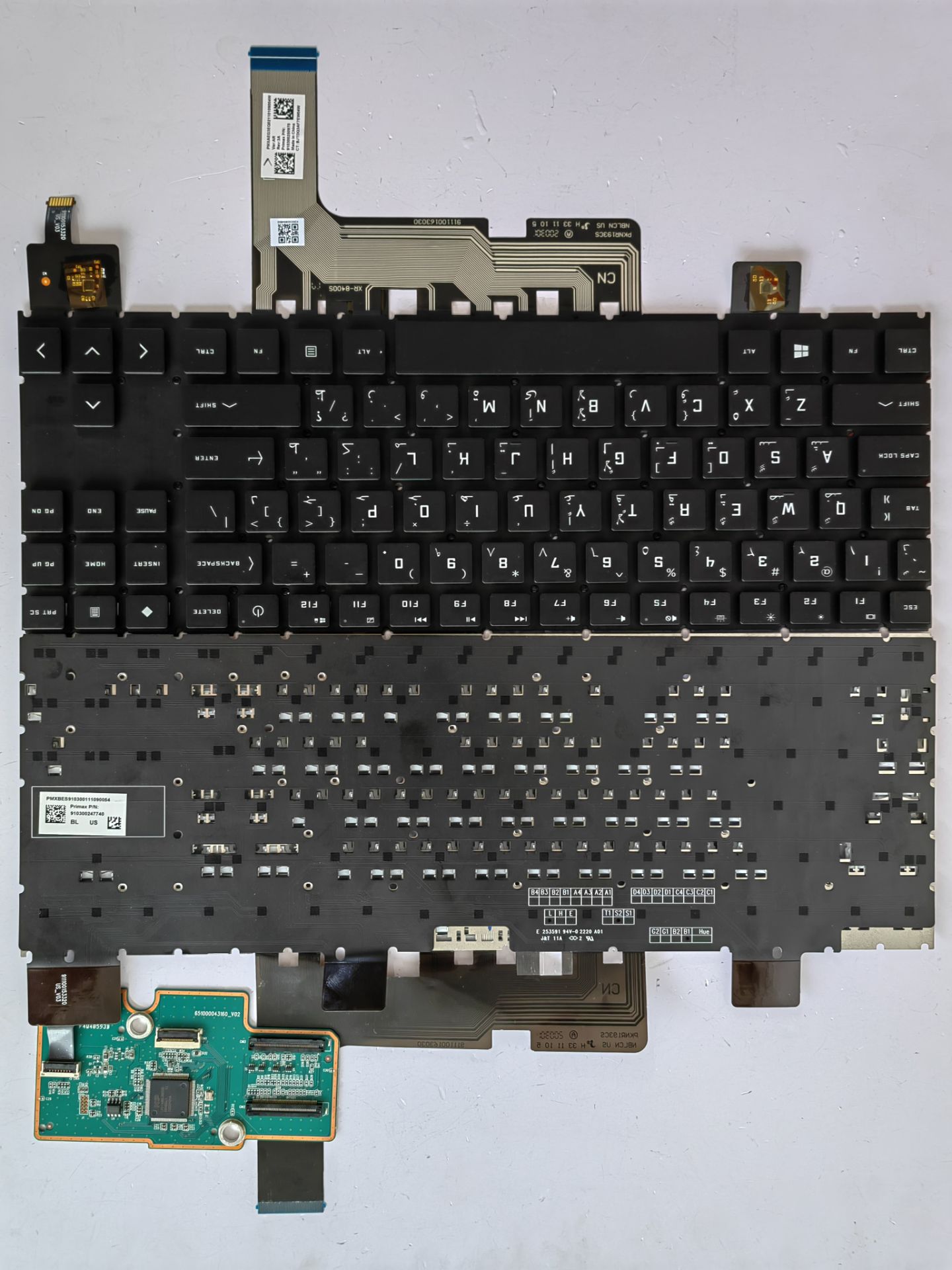 Picture of New Replacement Laptop Keyboard For HP 15-EN-15-EK RGB colorful backlight BLACK Backlit AR Layout